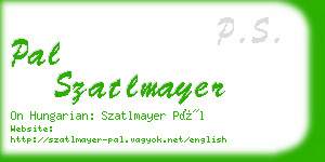 pal szatlmayer business card